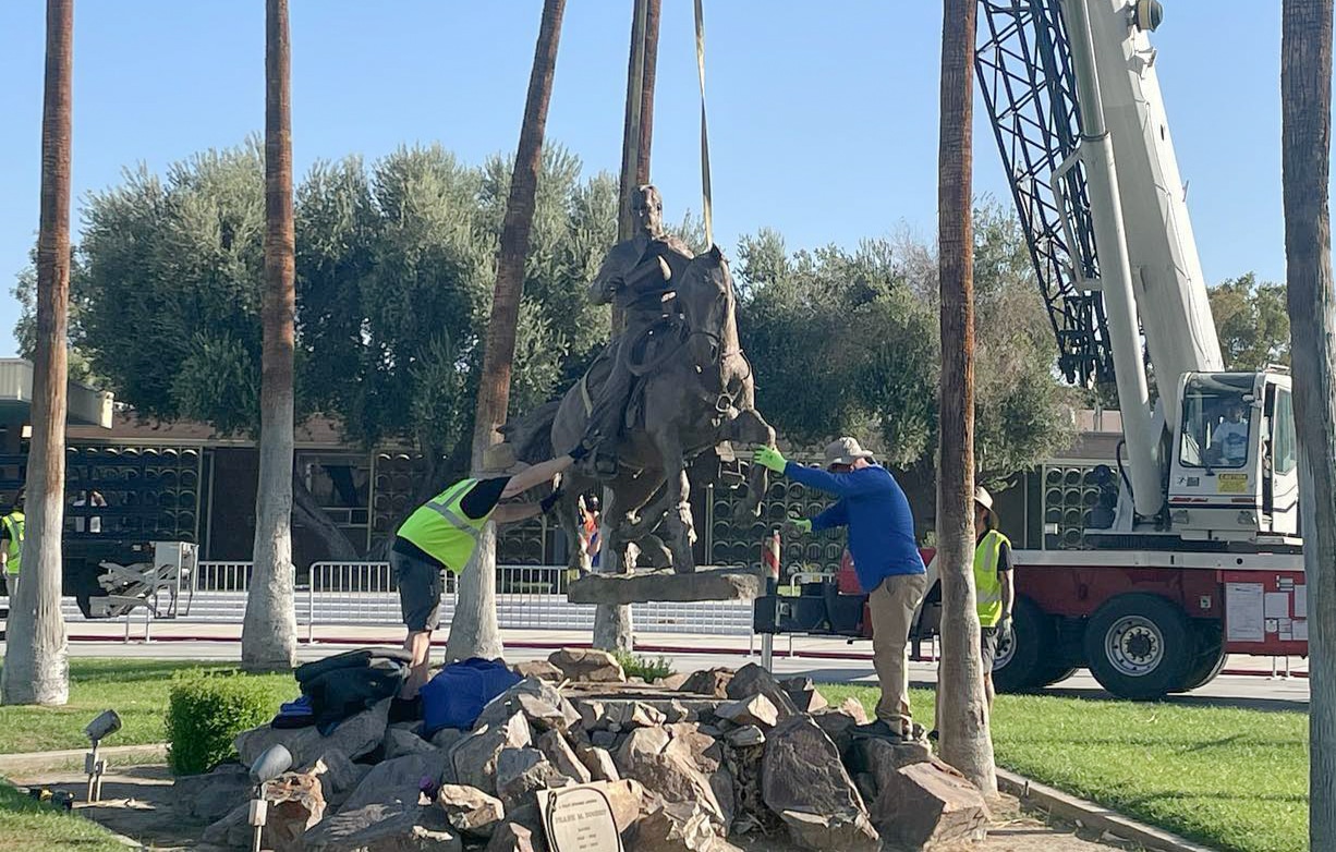 Legal case around removal of Frank Bogert statue from in front of City